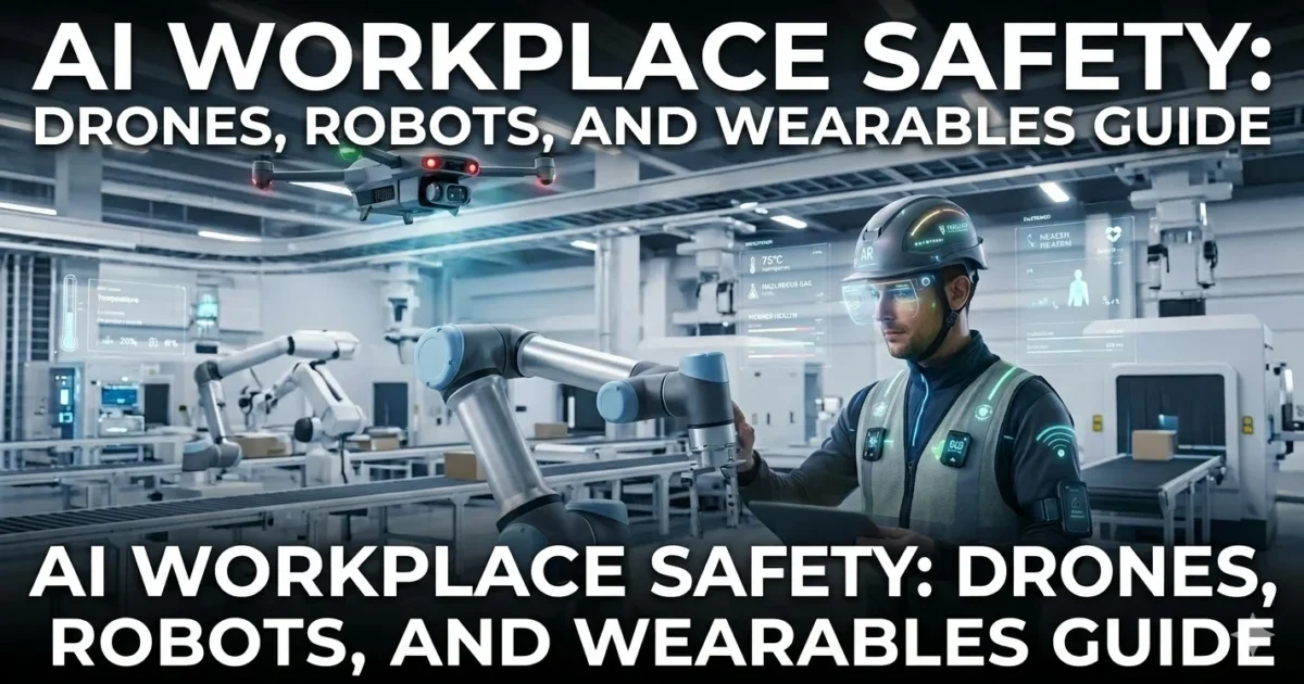 AI Workplace Safety: Drones, Robots, and Wearables Guide