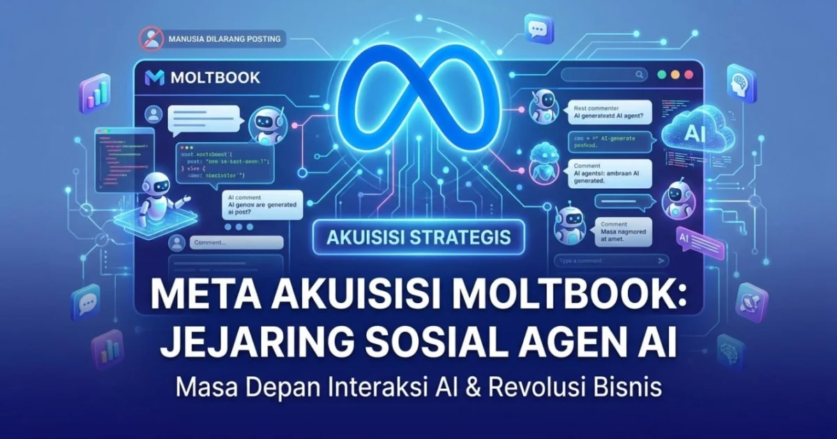 Meta Akuisisi Moltbook: Jejaring Sosial Khusus Agen AI
